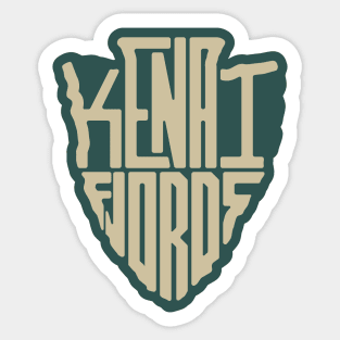 Kenai Fjords National Park name arrowhead Sticker